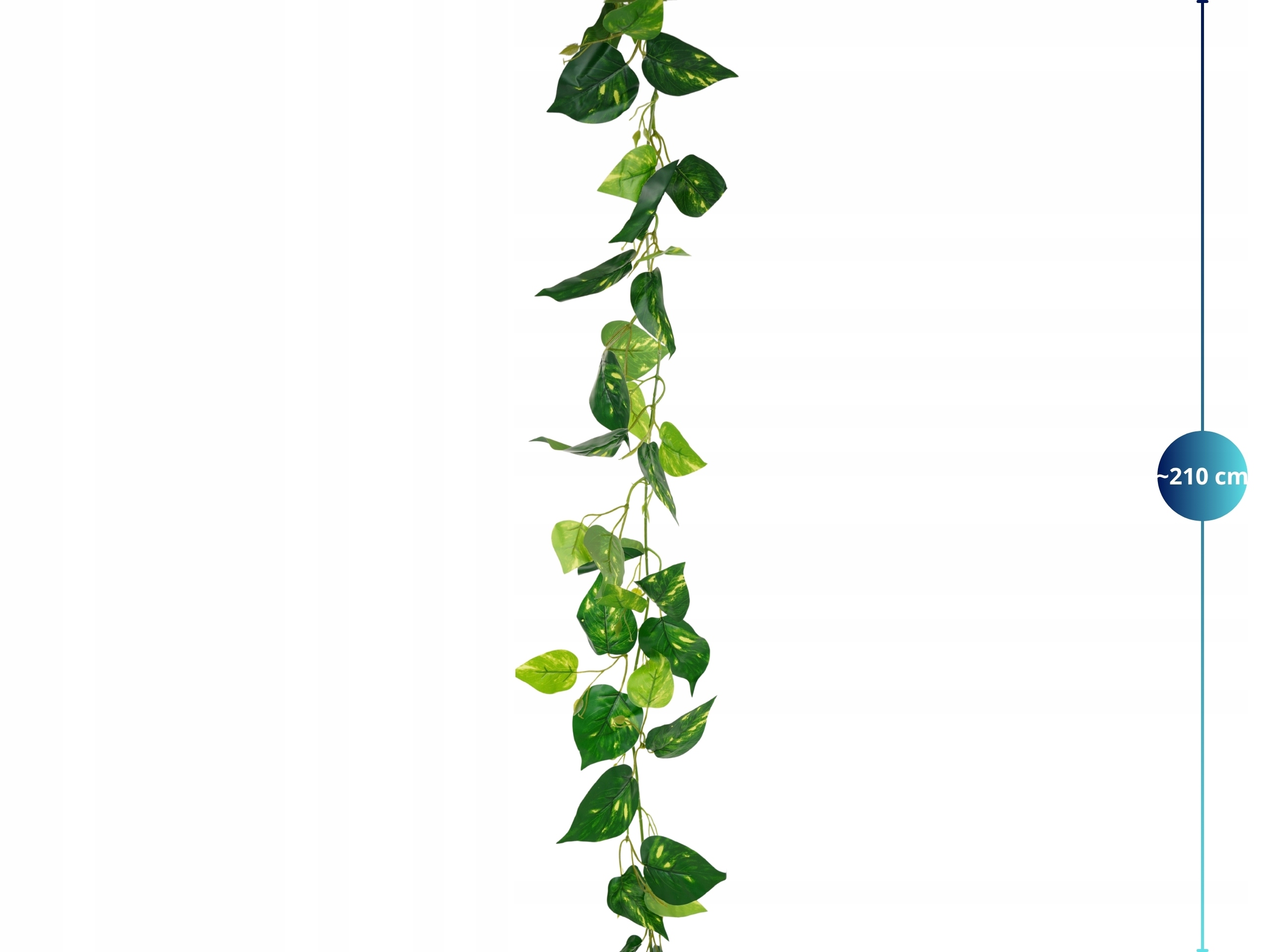 SZTUCZNA GIRLANDA 210cm XXL GĘSTE LIŚCIE DEKORACJA ZIELONA ŚLUB ŚCIANY ZWIS Marka Topoblu