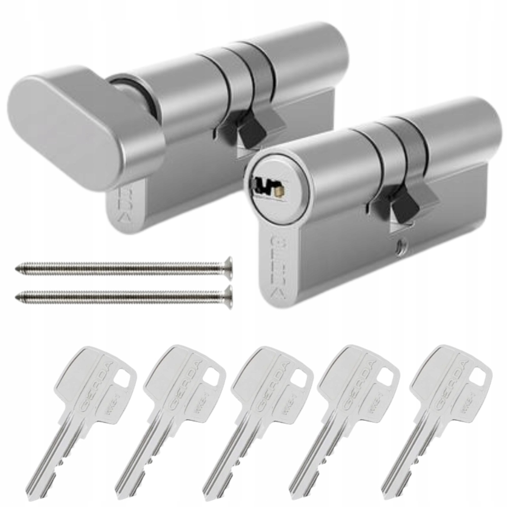 Vložky G40/30 30/40 Gerda H Plus Systém Jednoho Klíče, Satén, 5 Klíčů