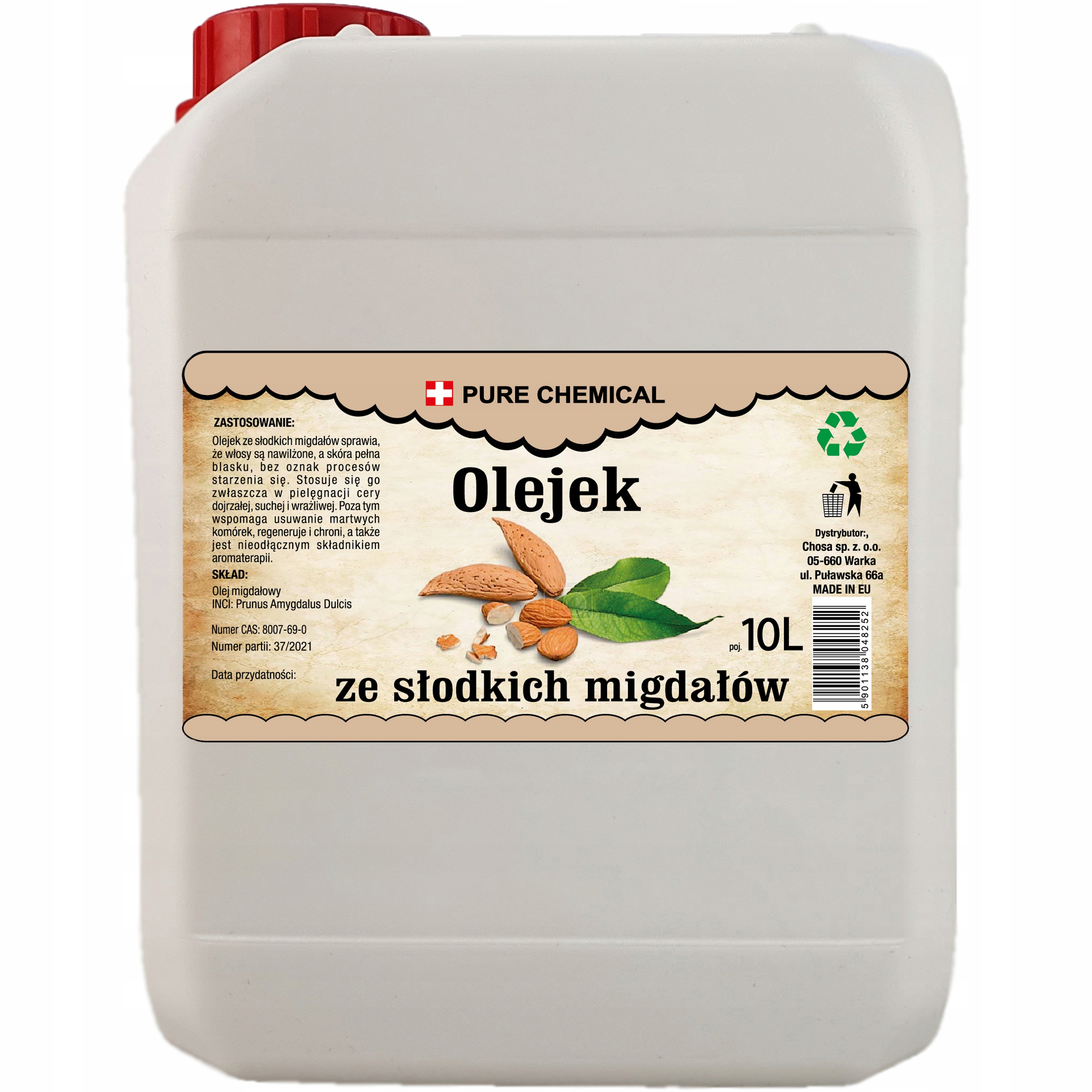 

Olej Migdałowy Ze Słodkich Migdałów 10l litrów