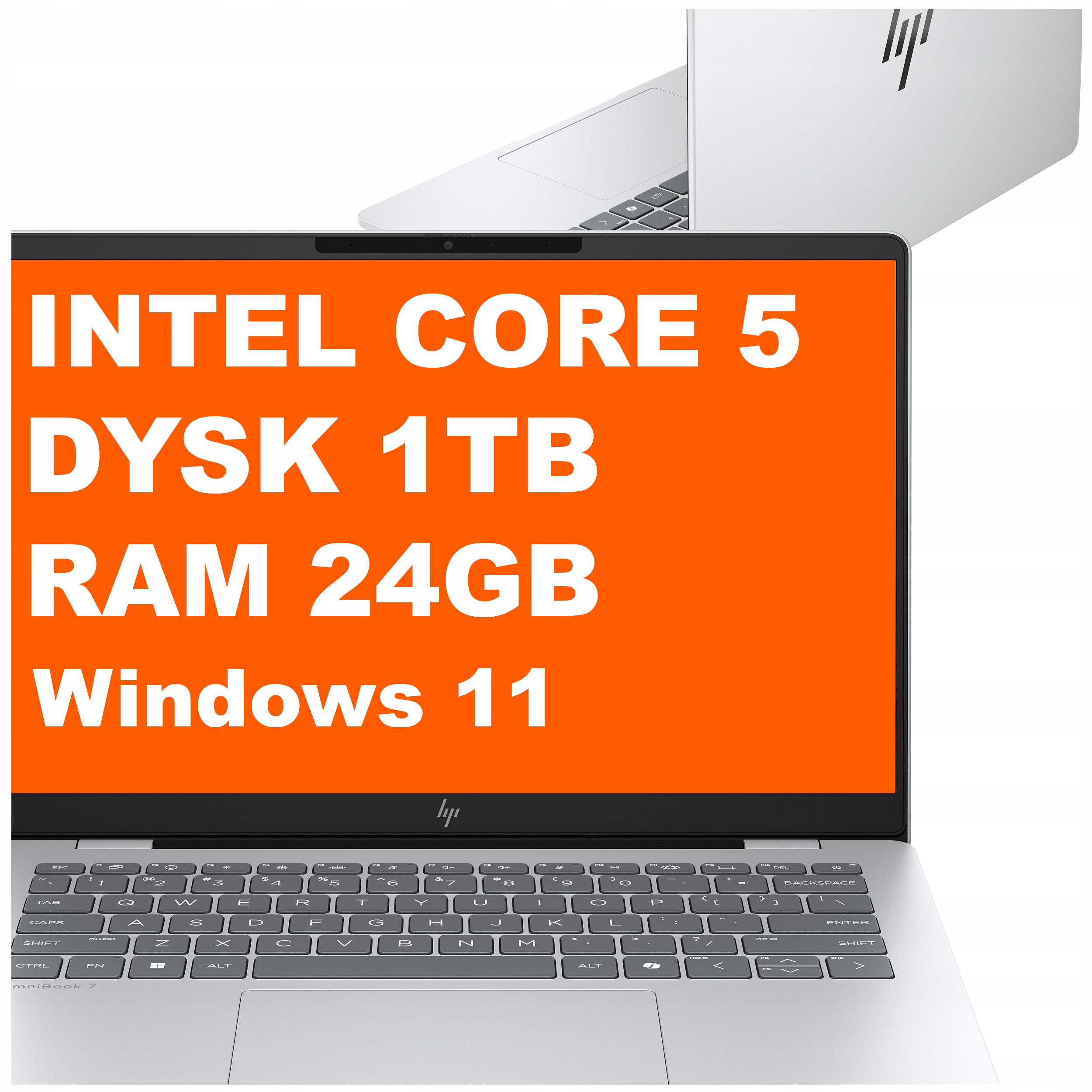Laptop Hp OmniBook 7 14-fs Core 5 24GB 1TB Intel Graphics 2k Win 11 Srebrny