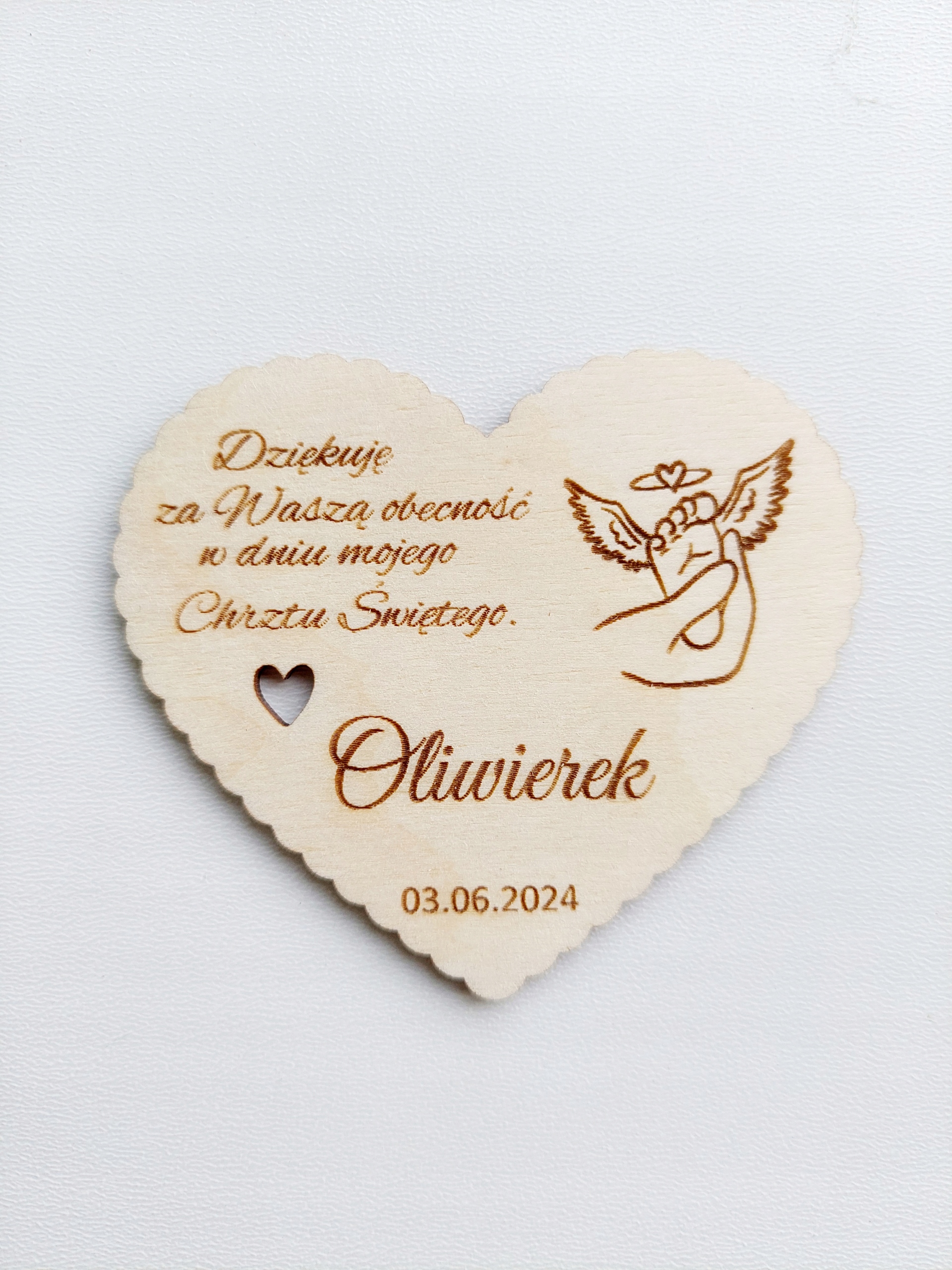 Magnes Chrzest Święty podziękowania prezent dla gości