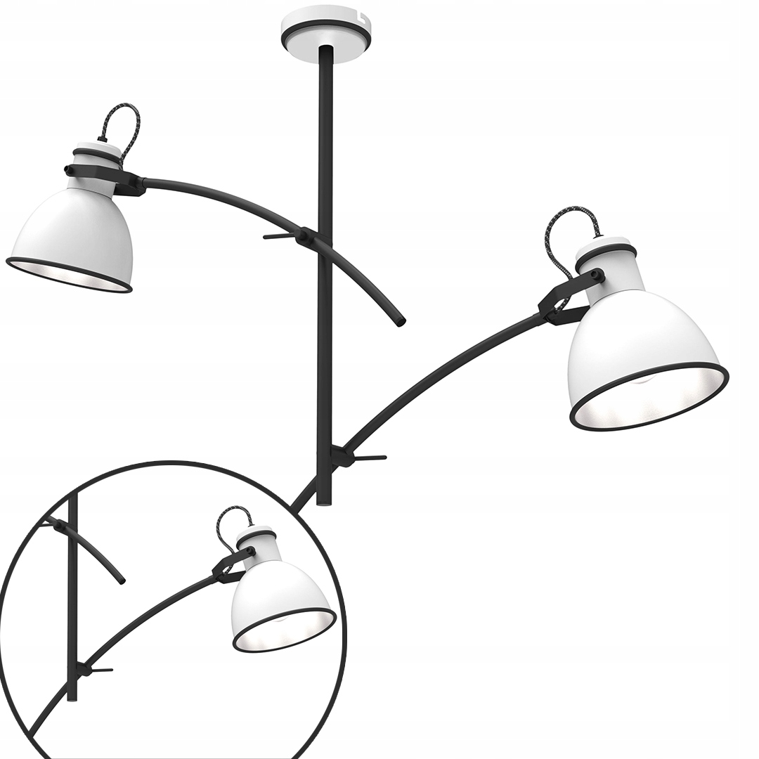 Moderní stropní svítidlo 2X60W E27 Bia+cz