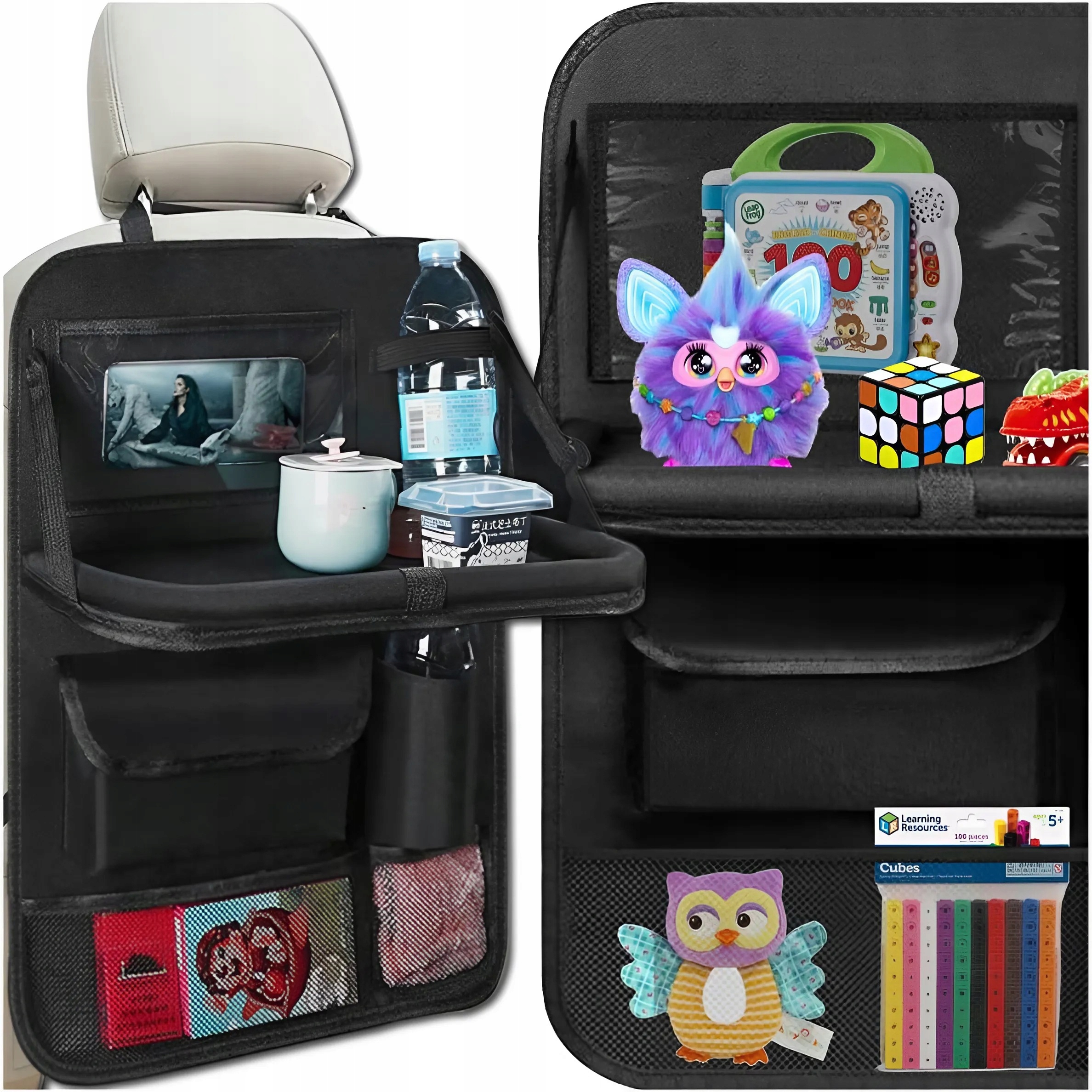 Organizer Na Fotel Samochodowy Ze Stolikiem Ochraniacz Osłona Dla Dzieci