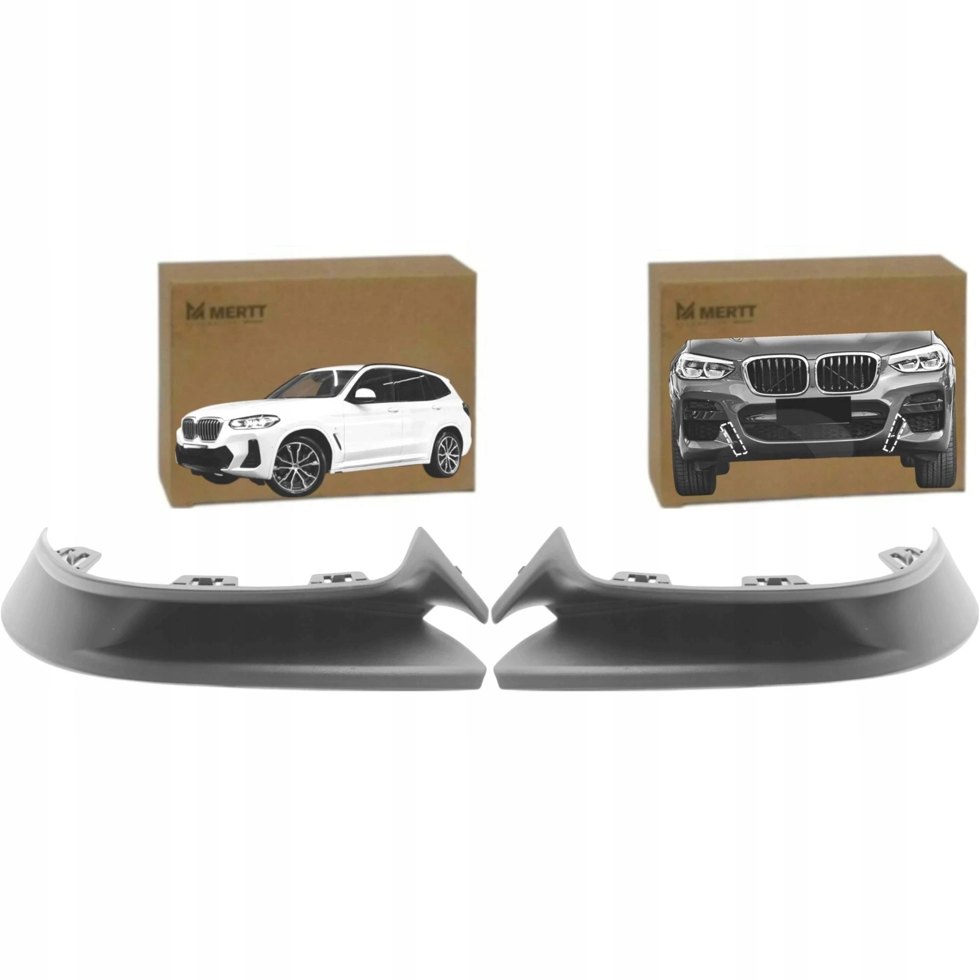 Bmw X3 G01 X4 G02 Levý Pravý Spodní Spoiler Atrapa Mřížka Krytka Nárazníku