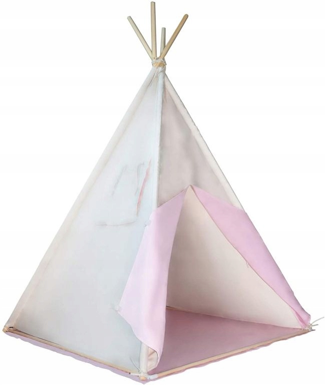 Dětský stan teepee s příslušenstvím, růžovo/béžový