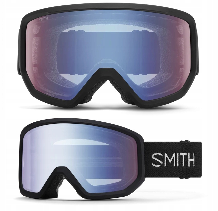 Google Narciarskie Snowboard Smith Transfer Black Szyba Blue Sensor S1