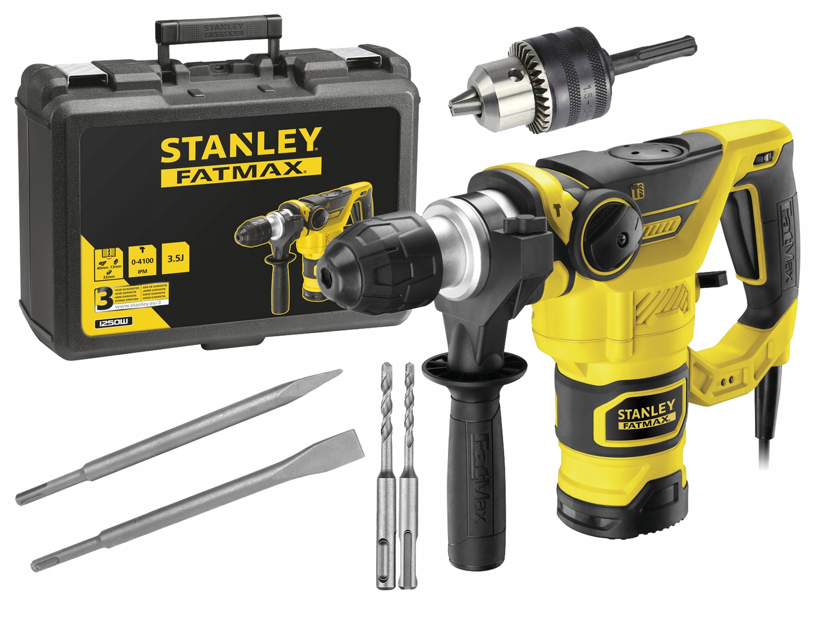 

Stanley Młotowiertarka 1250W Sds+ 3,5J FME1250K