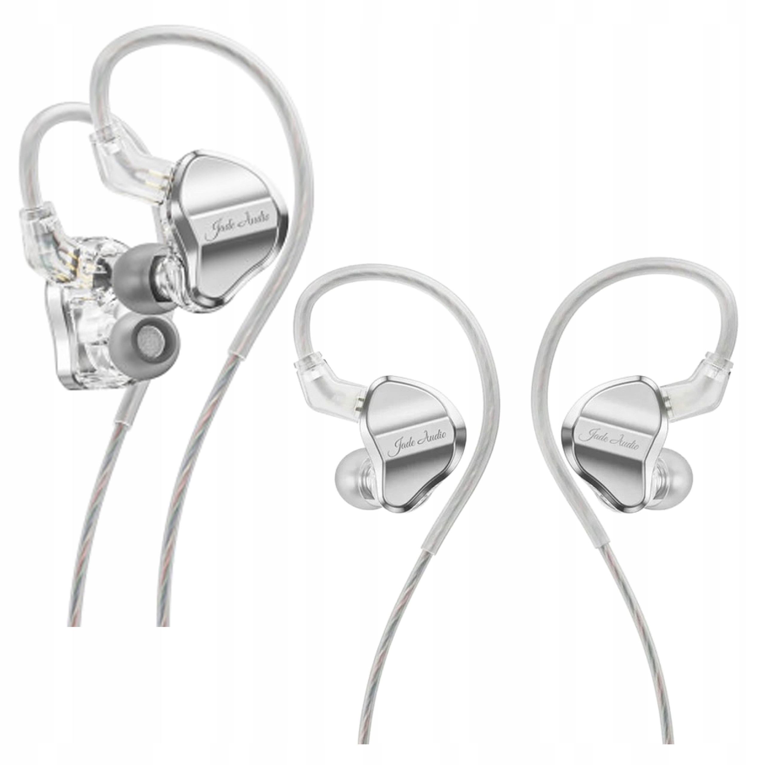 Dynamiczne Przewodowe Słuchawki Dokanałowe Iem FiiO JD1 Srebrne Kabel 120cm