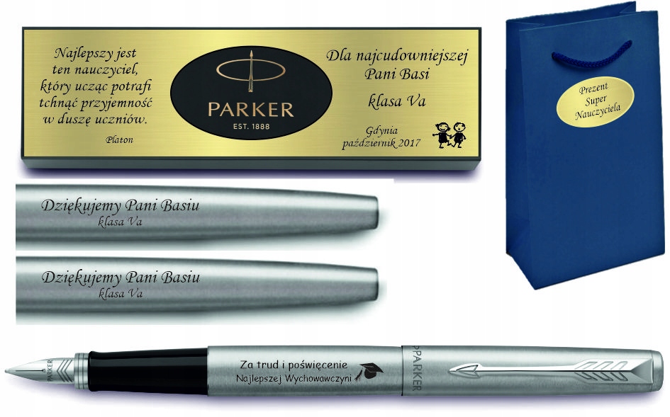 

Parker Jotter pióro St Ct Tabliczka Torebka Grawer