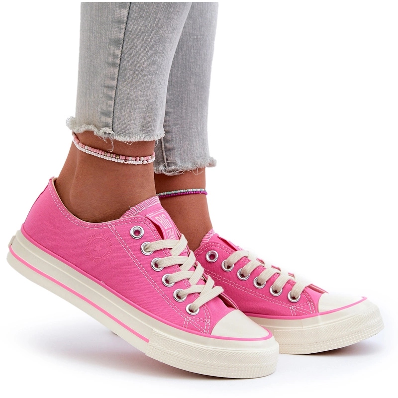 TRAMPKI DAMSKIE NISKIE KLASYCZNE MODNE BIG STAR NN274271 RÓŻOWE