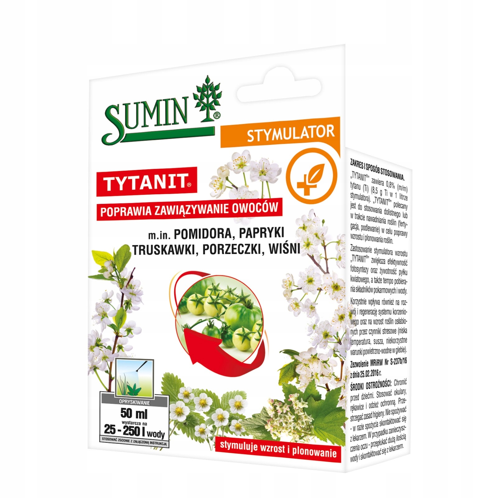 

Tytanit Poprawia Zawiązywanie Owoców Sumin 50 ML