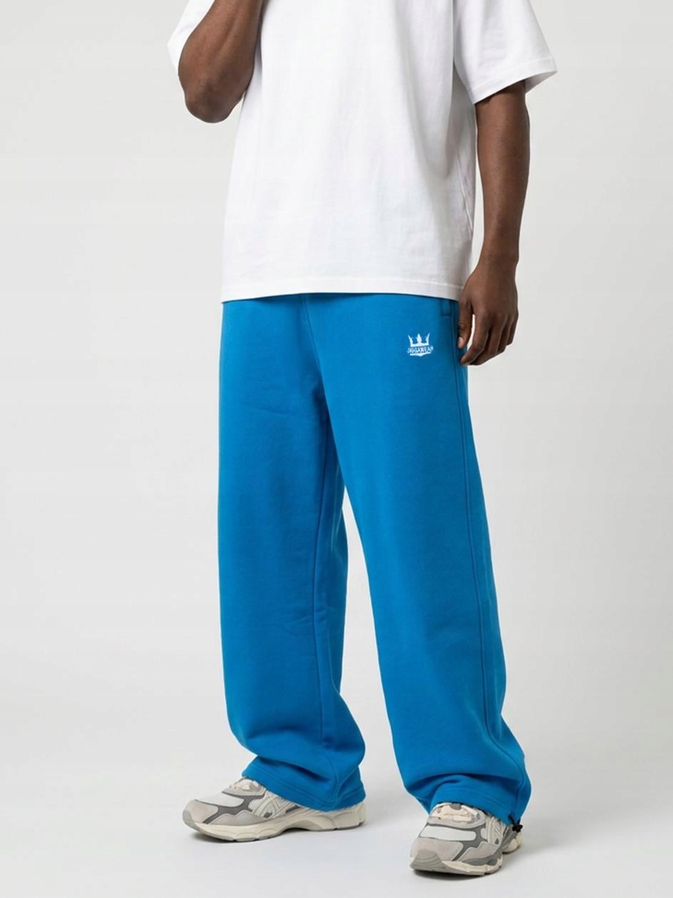 Pánské modré teplákové kalhoty Baggy Jigga Wear Logo Drawcord 3XL