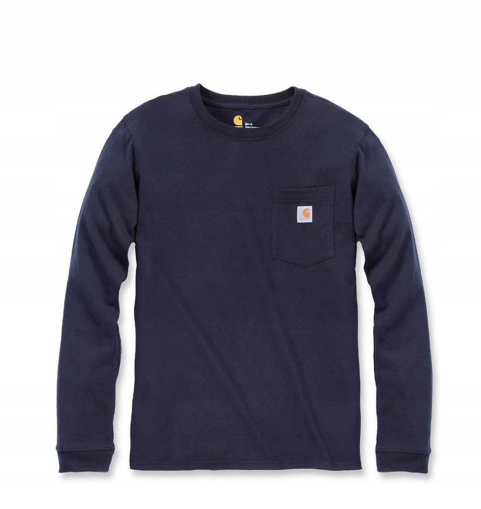 Tričko Carhartt WK126 Workwear Pocket L/s Navy