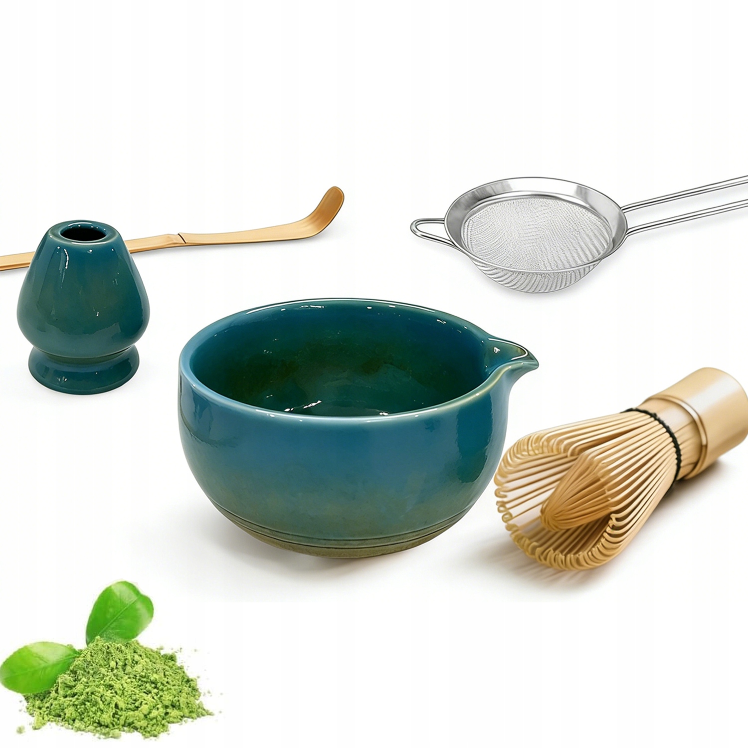 Dárková Sada Na Čaj Matcha Metla Lžička 5v1