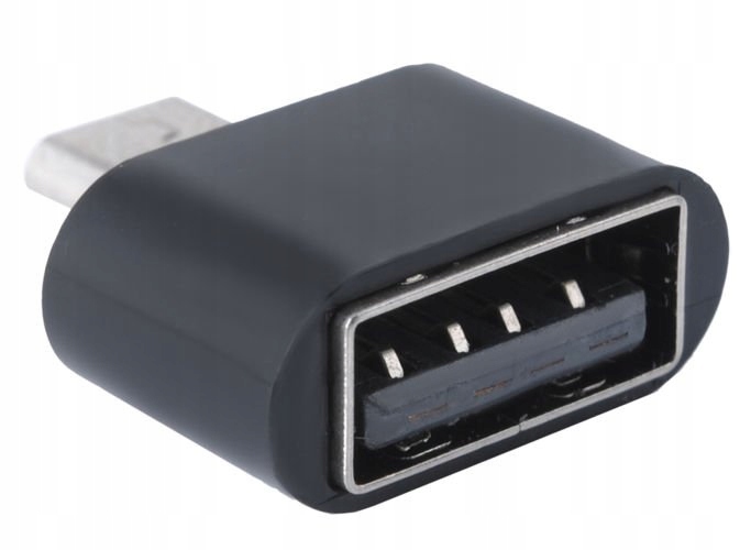 PRZEJŚCIÓWKA MICRO USB OTG USB2.0 - microUSB BLACK ADAPTER OTG HOST CZARNY