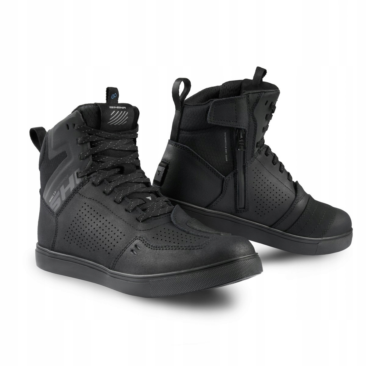 Vodotesné motocyklové topánky tenisky Shima Rebel 2.0 Wp Men Black 47