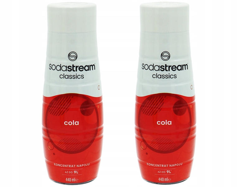 2x SYROP KONCENTRAT COLA CLASSIC DO SATURATORA SODASTREAM 9L NAPOJU z 440ml Stan opakowania oryginalne