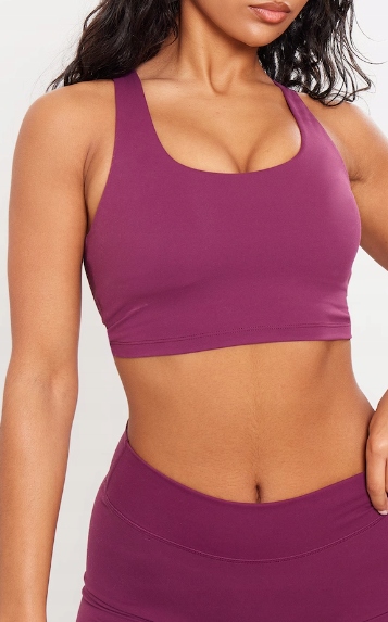 Prettylittlething Top Sportowy Fioletowy 36 Ekb
