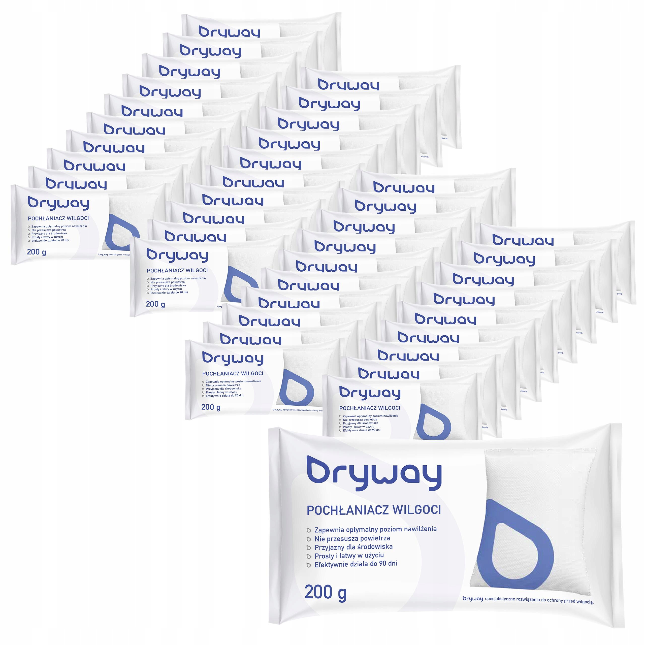 Vložky do pohlcovače vlhkosti Dryway 200 g 40 ks univerzální, silné