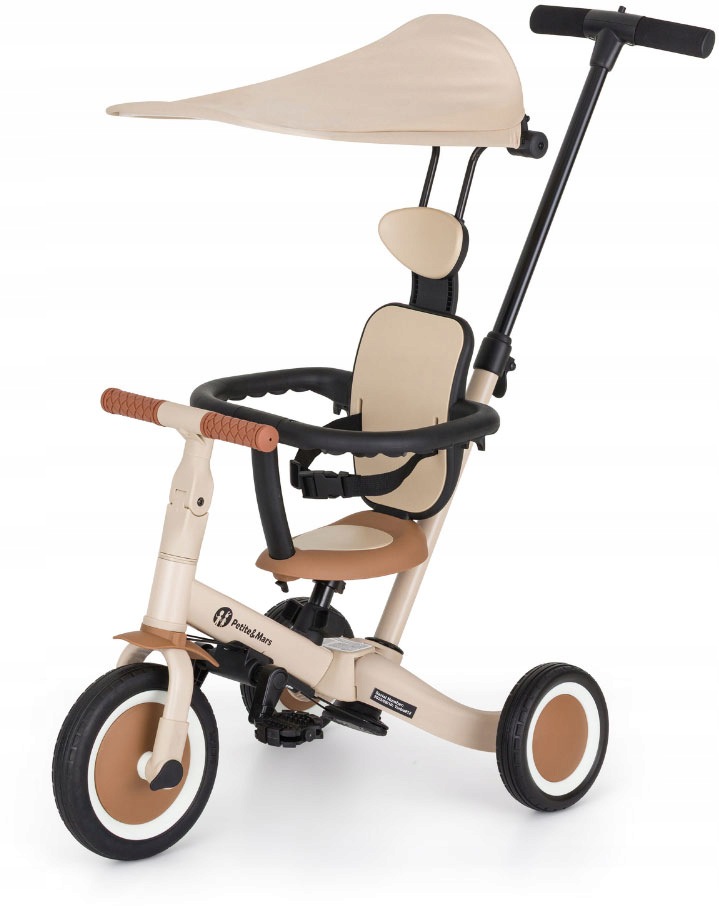 Petite&Mars Turbo Plus rowerek trójkołowy 5w1 Desert Sand