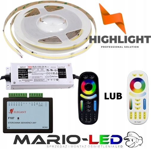 10m Led Cob Digitálny set WS2811 F107 Sekvenčný