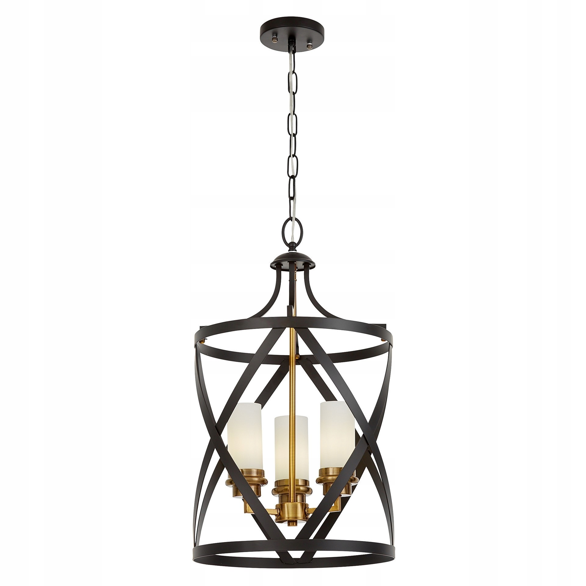 Lampa Wisząca Sufitowa Nowoczesna Loft Czarno-mosiężna Astila Lumina Deco