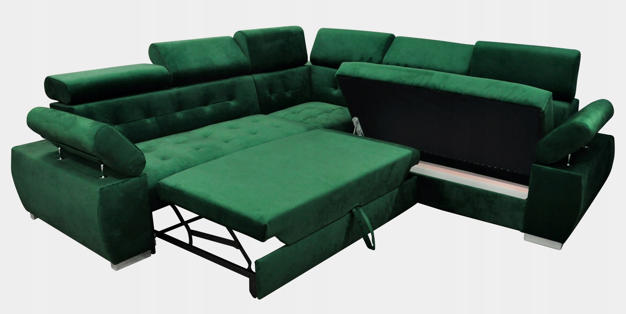 NAROŻNIK ASLAN 1 RUCHOME ZAGŁÓWKI F.SPANIA Powierzchnia spania - długość (cm) 181-190 cm