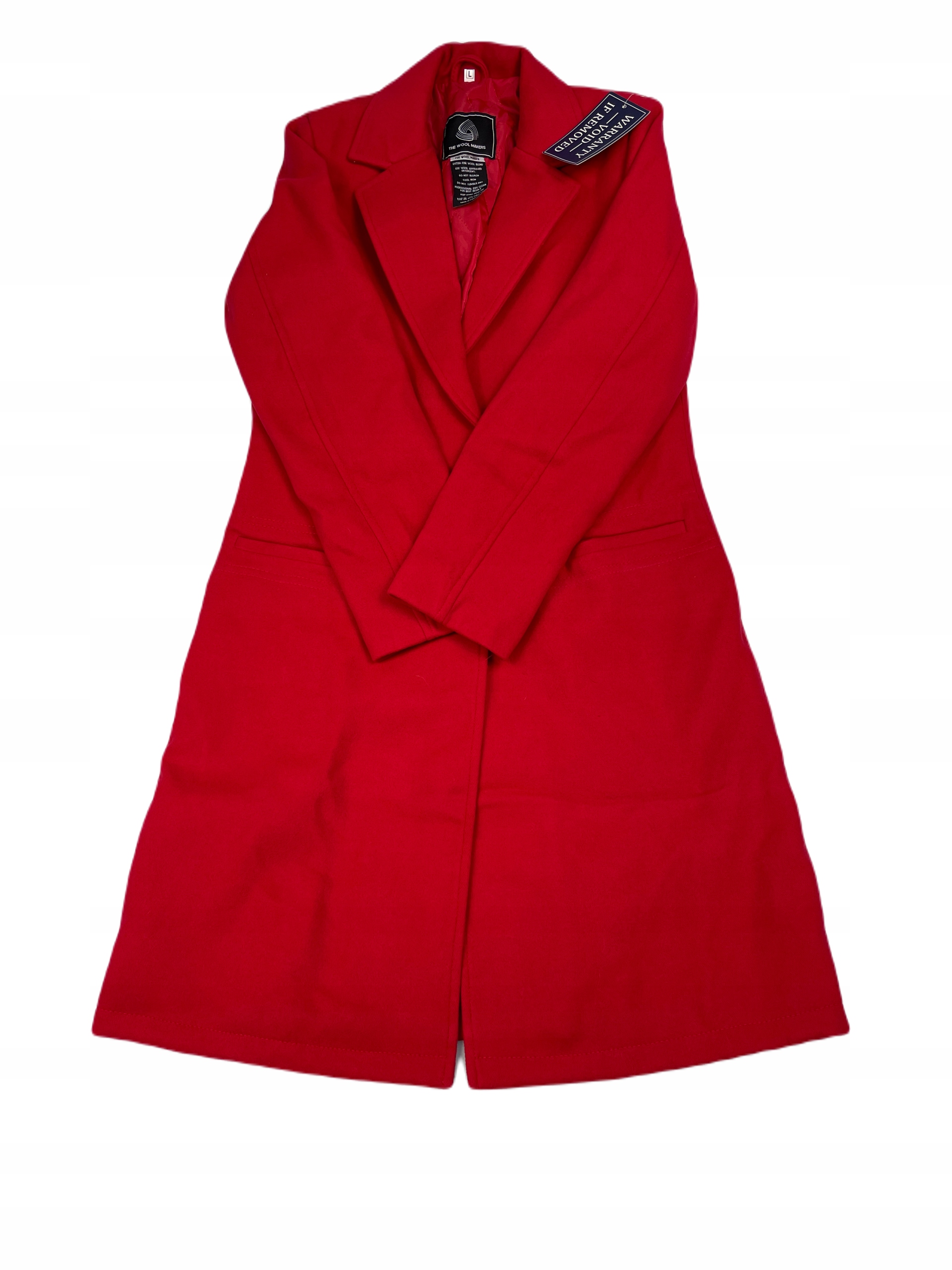 Dámský vlněný kabát červený The Wool Maker L