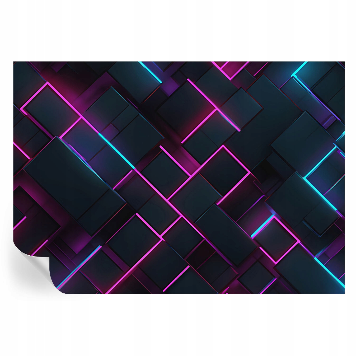 Fototapeta Tapeta na zeď Ložnice Obývací pokoj Neonová geometrie 312x219 cm