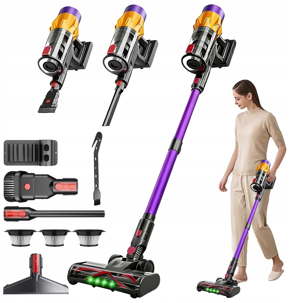 550W Odkurzacz Akumulatorowy 35000 Pa Moc Ssania Dla Sierści Zwierząt