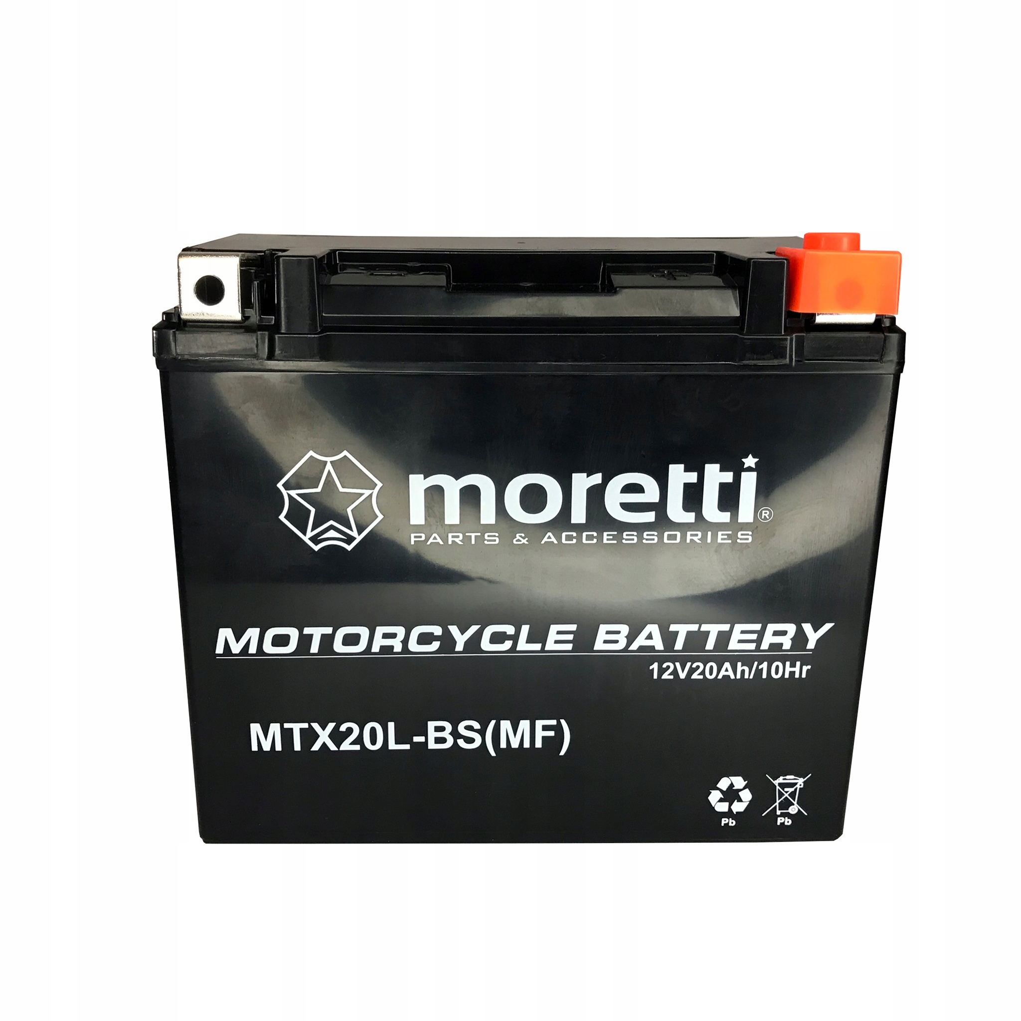 Akumulator Moretti MTX20L RTX20L YTX20L-BS YTX20L ETX20L 12V 18Ah 270A P+