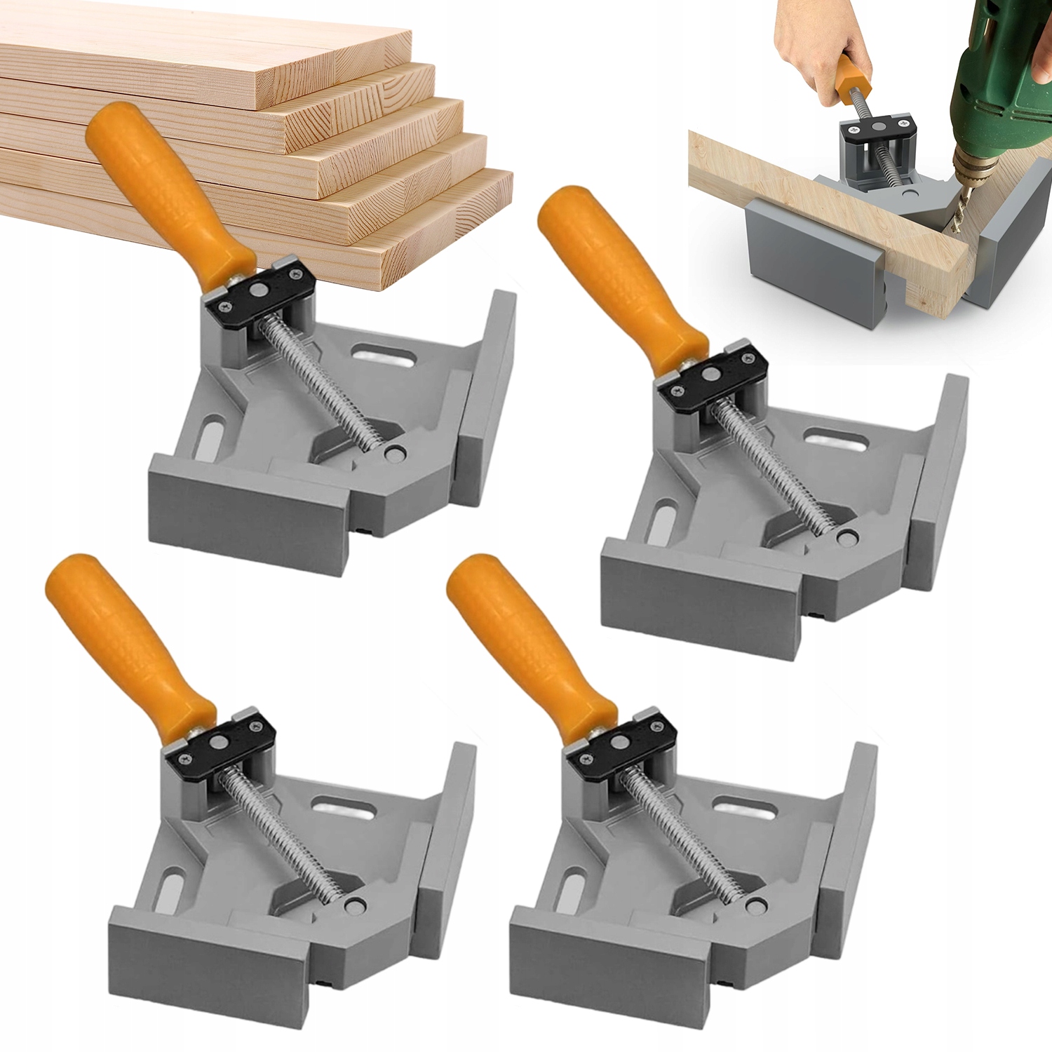 Profesionální 90° Truhlářský Úhlový Stlačovač S Otočnými Čelistmi