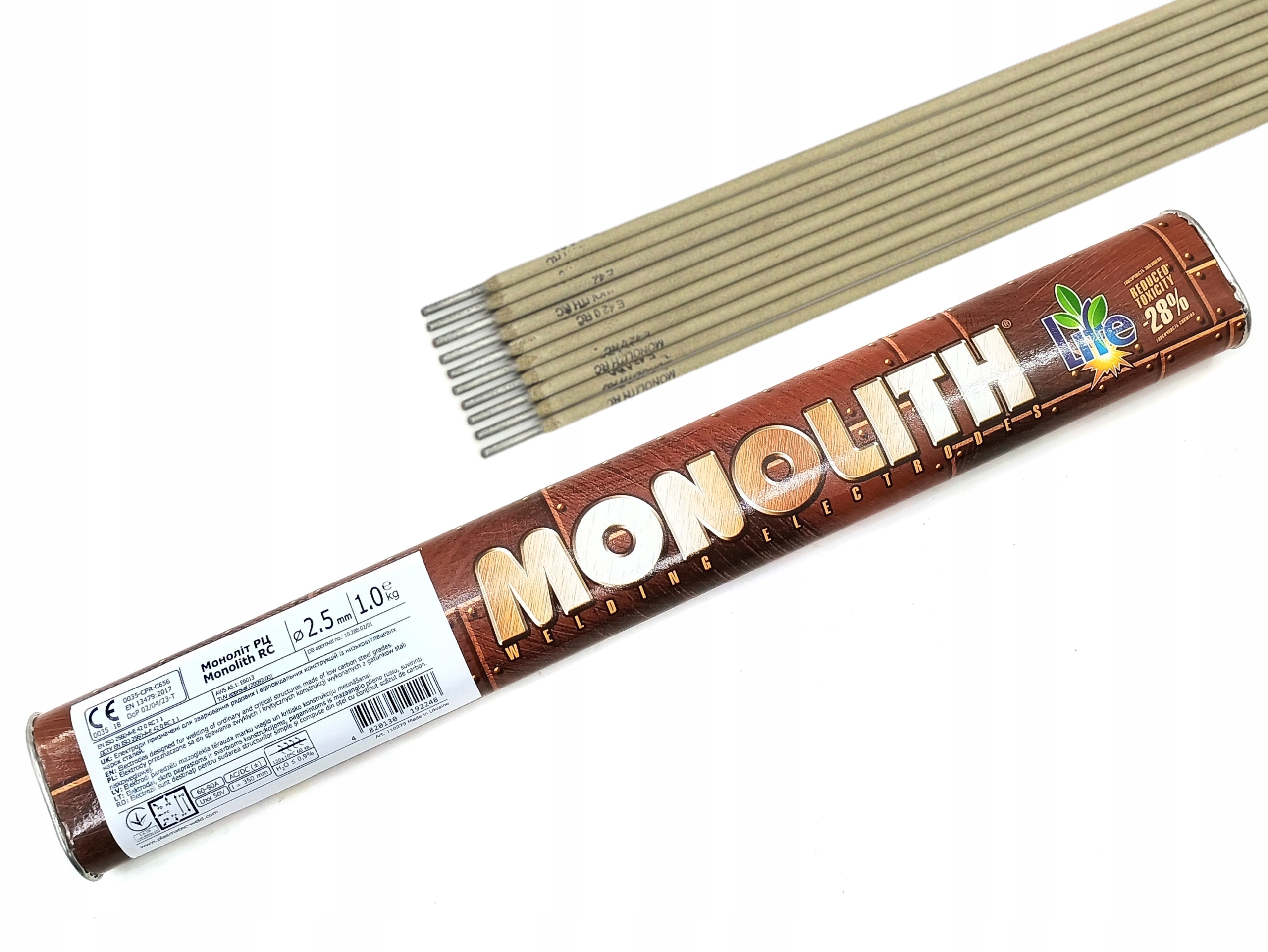 ELEKTRODY RUTYLOWE MONOLITH RC 2,5 x 350 mm - 1KG opakowanie 2,5mm