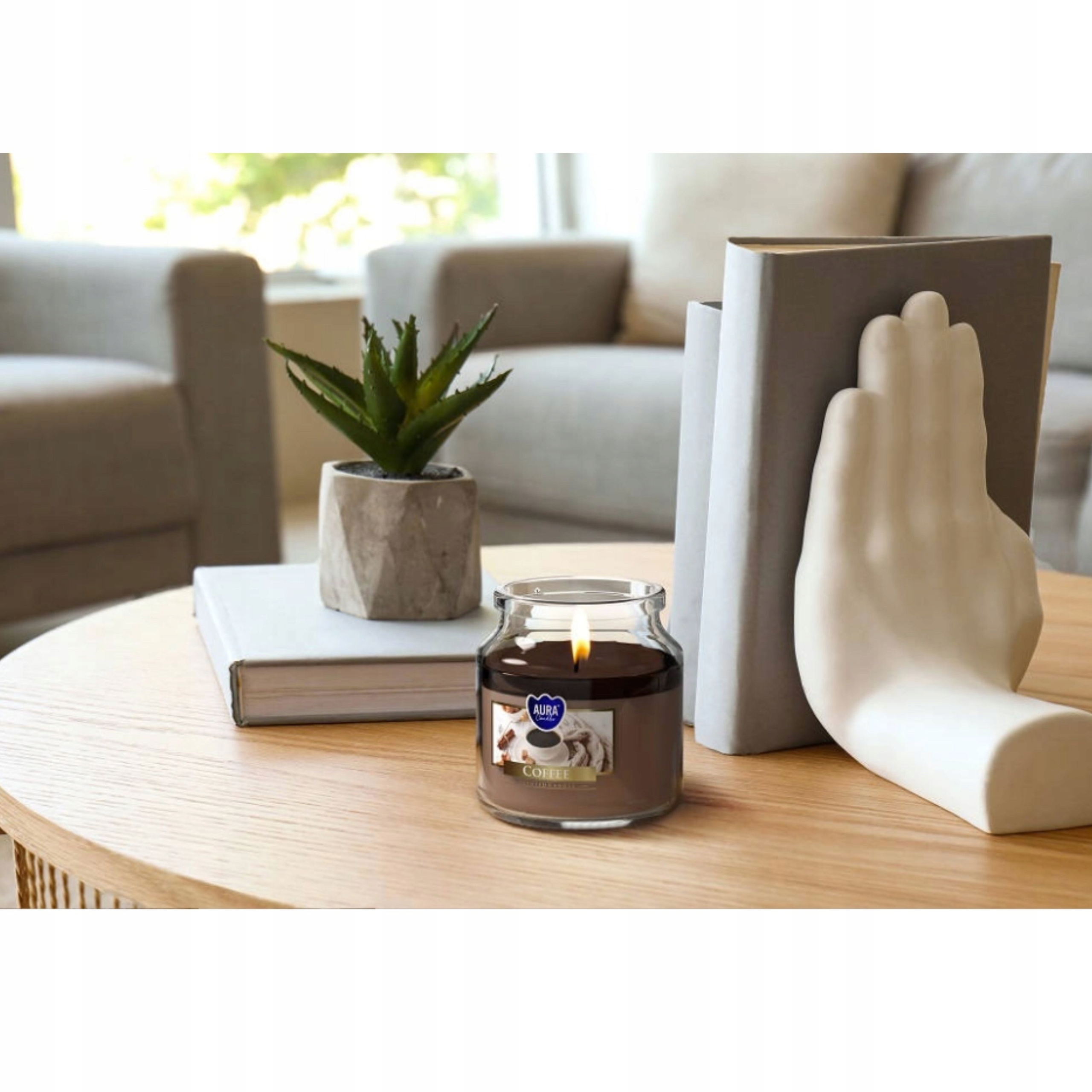 ŚWIECA ZAPACHOWA ŚWIECZKA ŚWIĄTECZNA ŚWIEC JABŁKO CYNAMON PREZENT SŁOIK 28H Marka Aura