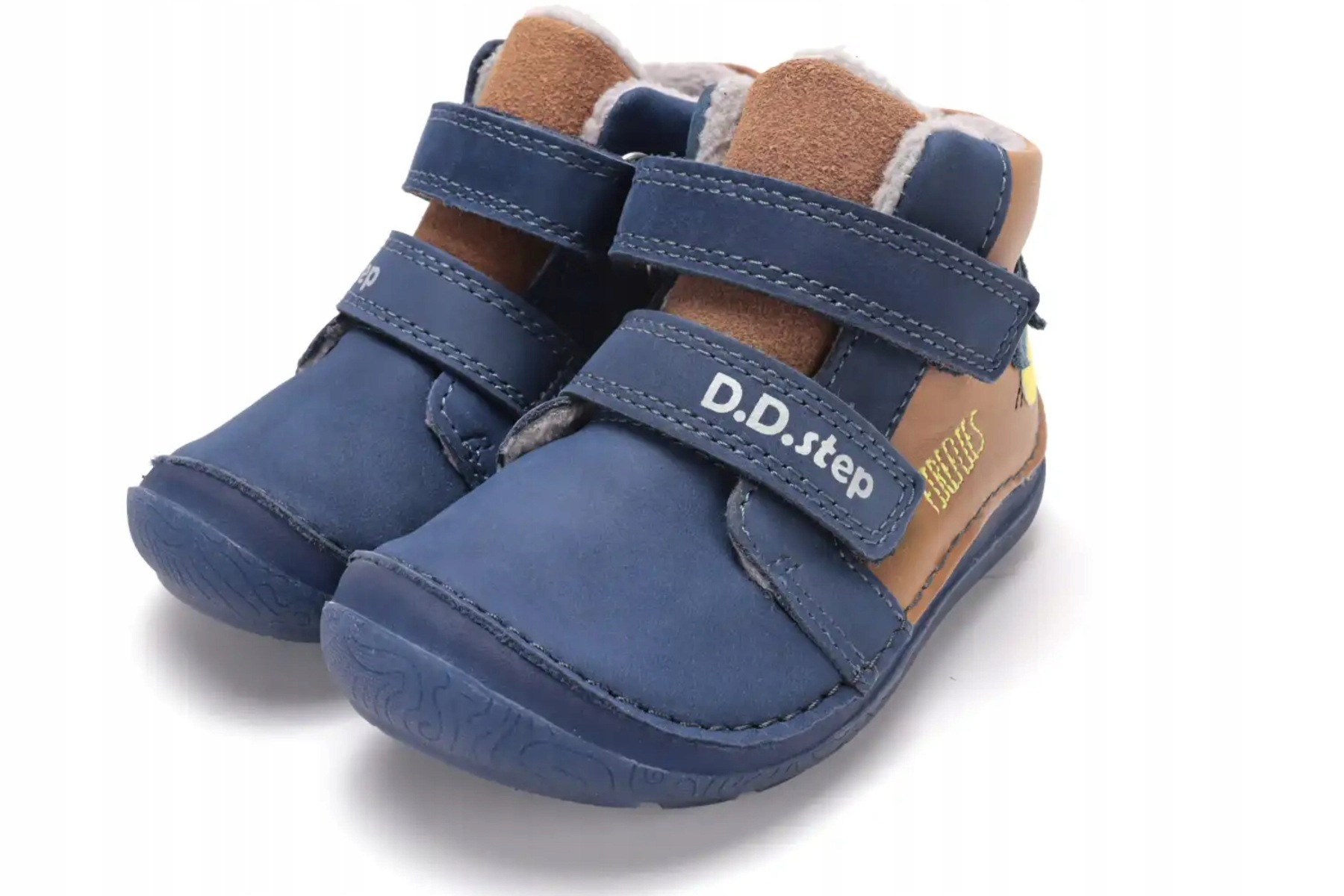 Barefoot Buty Dziecięce Ocieplane dla Chłopca Trzewiki na Rzepy DDStep 24