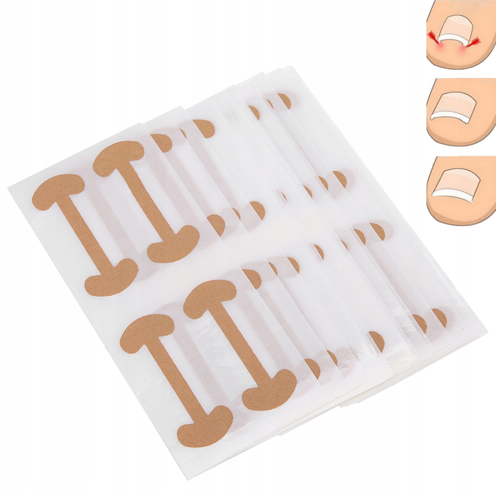20 SZT WRASTAJĄCE PAZNOKCIE KOREKCYJNE NAKLEJK Marka bez marki