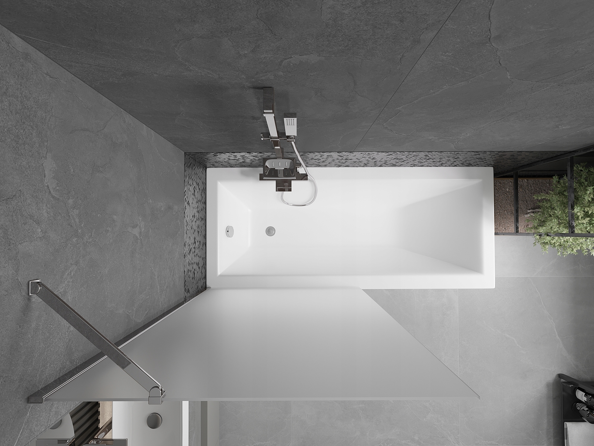 MEXEN NEXT PARAWAN NAWANNOWY 1-S FIX 90 CM CHROM Kod producenta 895-090-000-00-30-01