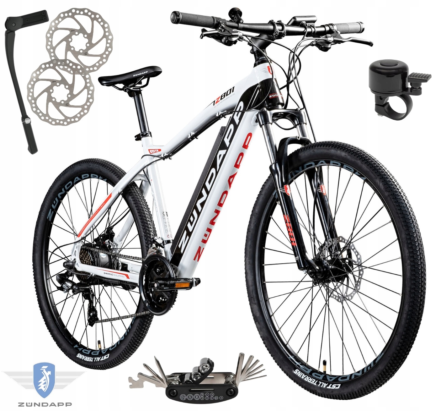 Rower Elektryczny Górski 27,5 Mtb Męski Damski Shimano Alu 250W Tarcze