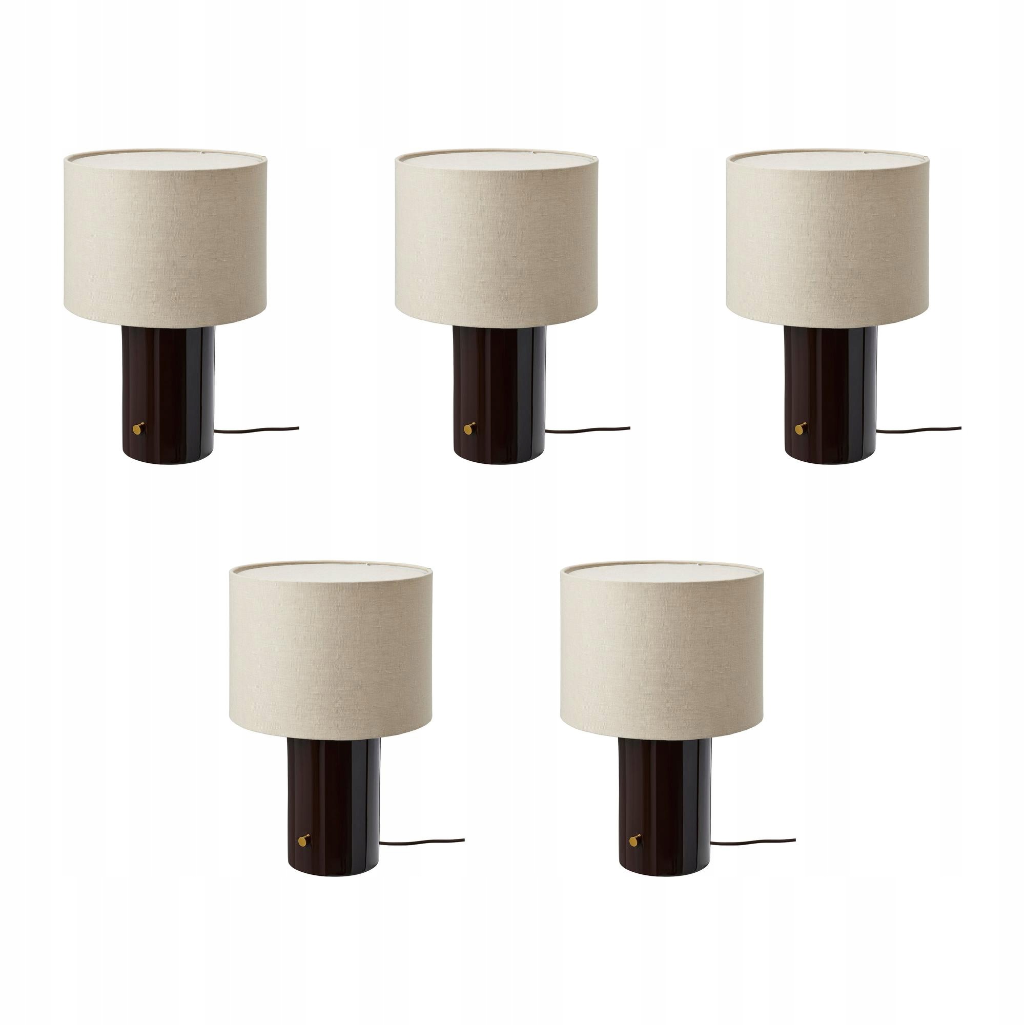 5 szt. Lampa stołowa ceramiczna 49 cm z regulacją jasności