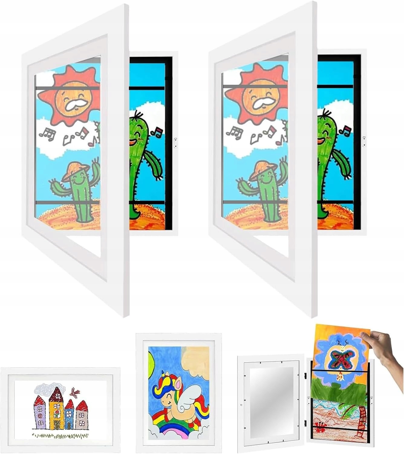 2 Ks Rámečků Na Fotografie, Kresby Pro Děti A4, Rámeček Pro Ukládání