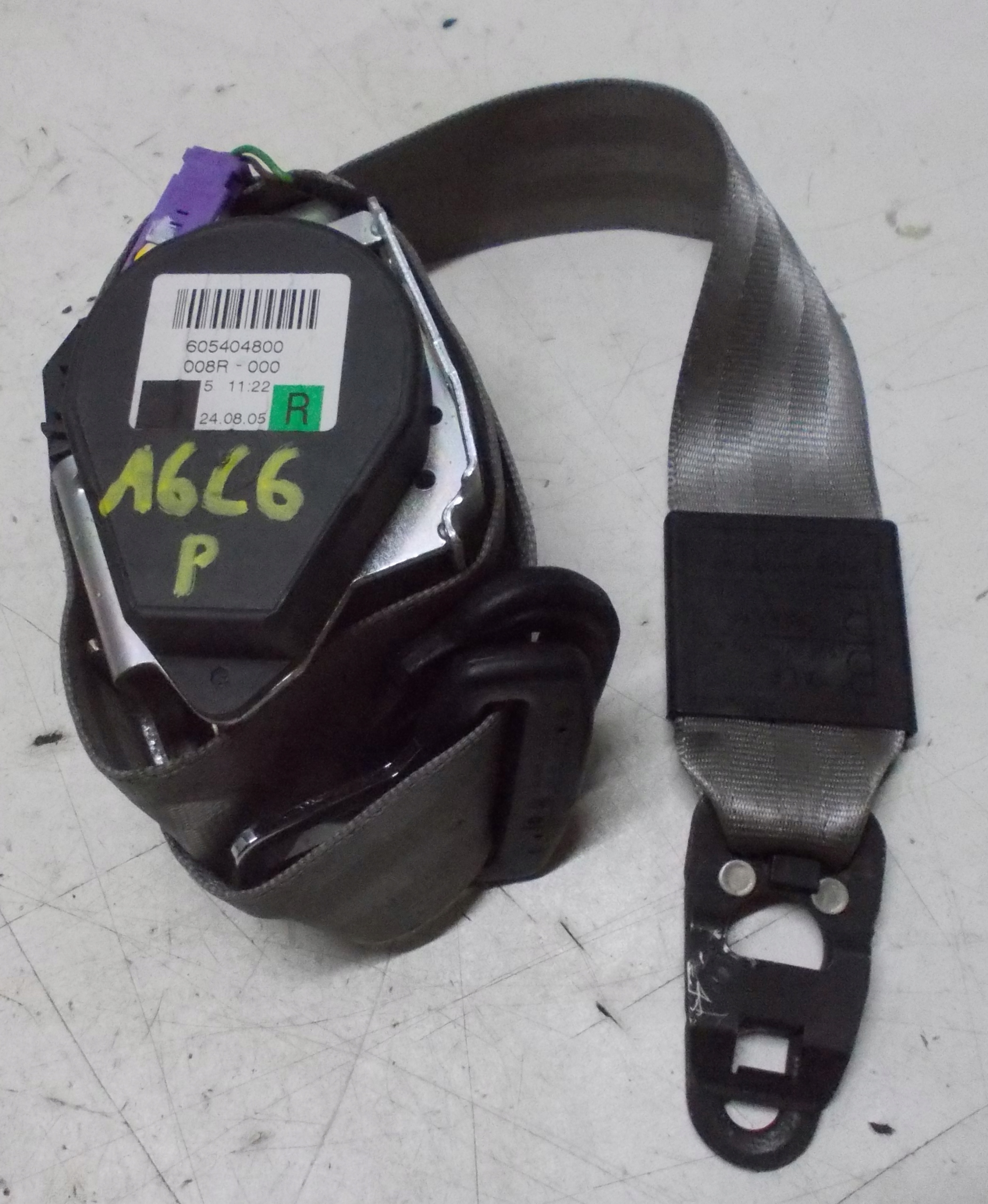 AUDI A6 C6 tension belt safety right front 4F0857706