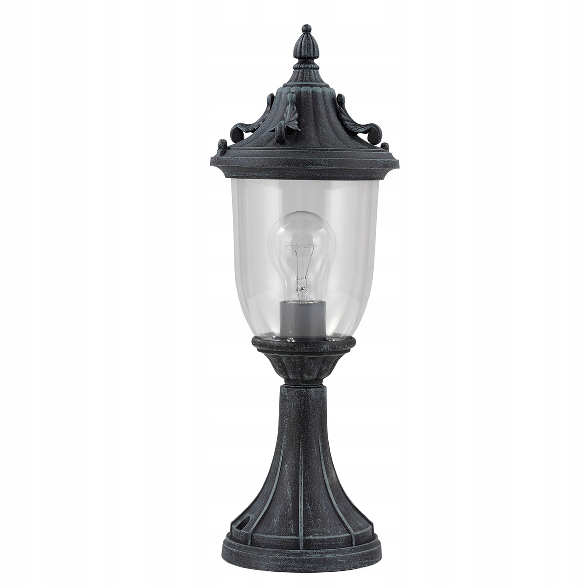 Stojací venkovní zahradní retro lampa 41 cm skleněná Elstead