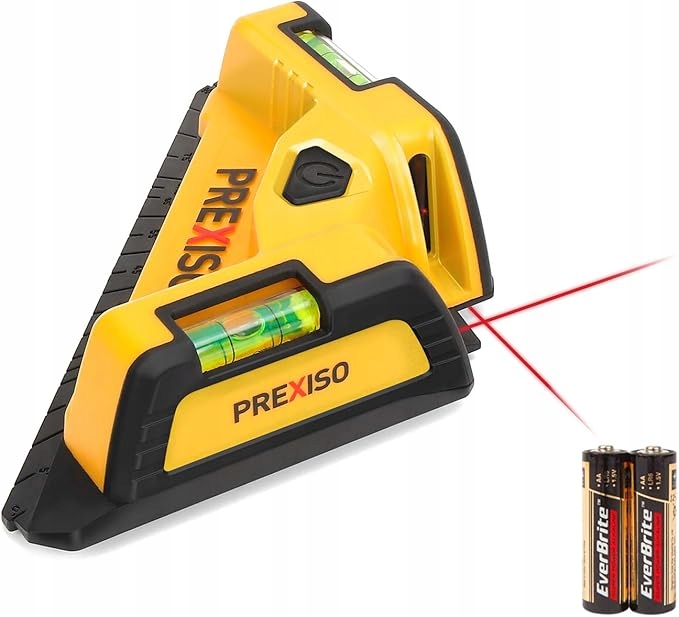 Prexiso Laser kątowy z poziomicą, 10 m czerwony laser