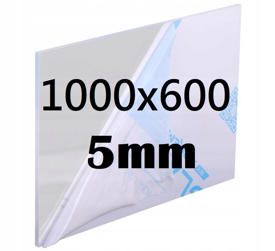 Plexi Plexi Plexi Plexa na míru 100 cm x 60 cm x 5 mm Akryl Bezbarvý