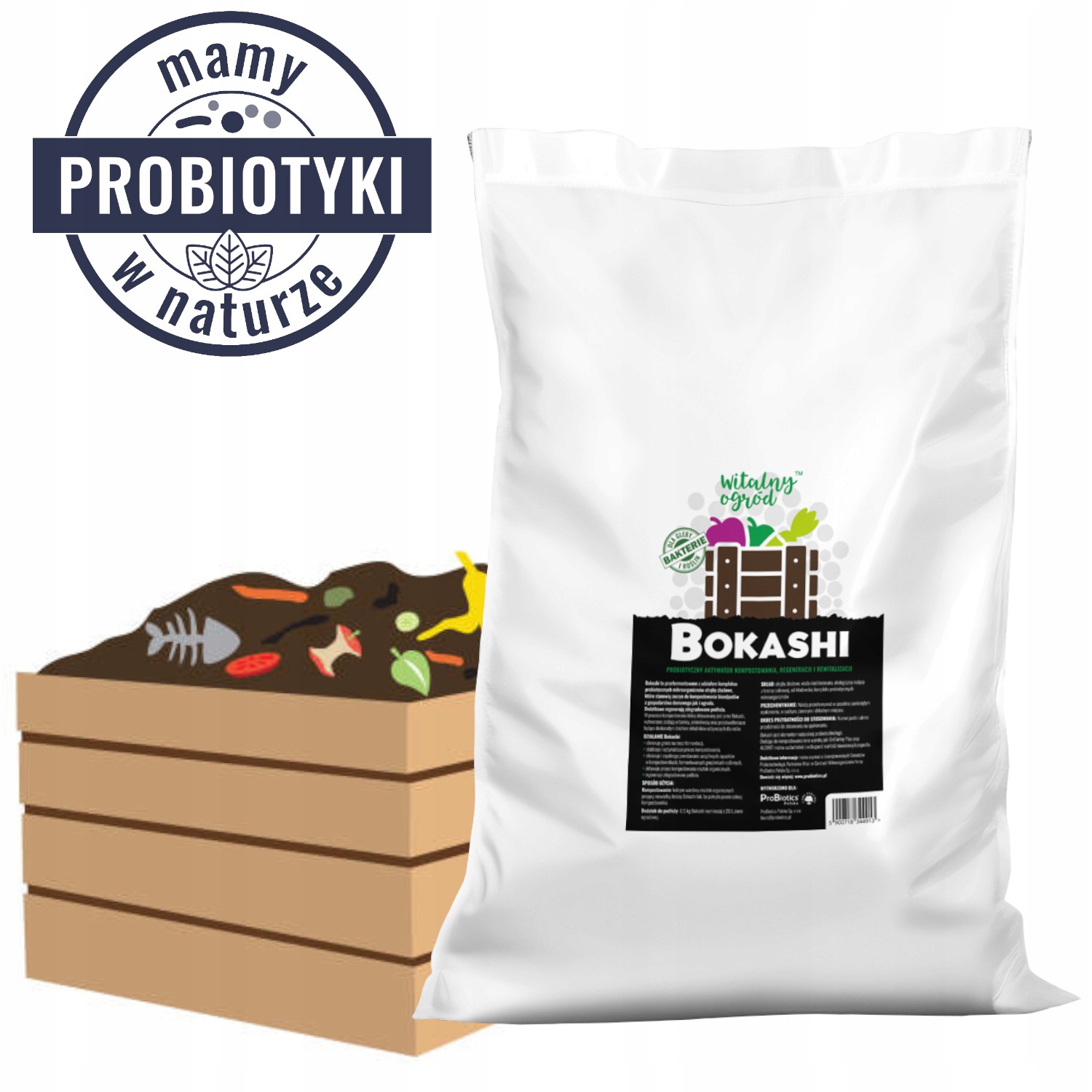 Bokashi Probiotics 5KG Otręby Pszenne I Ryżowe Starter Kompostowy Aktywator