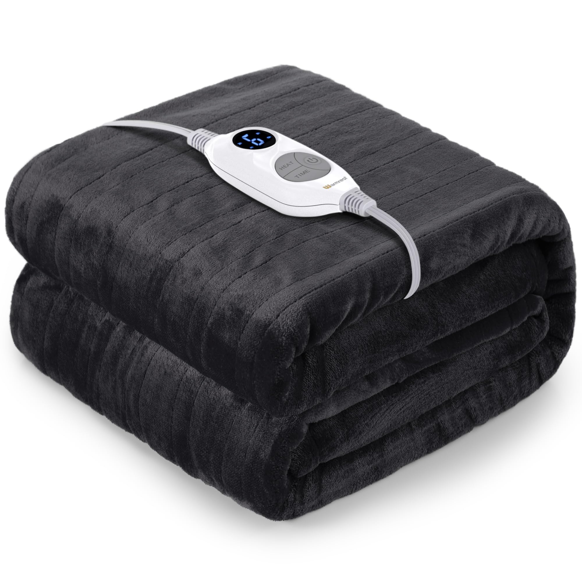 Koc elektryczny Warmrest 180x200 cm, flanelowy, 6 poziomów temperatury