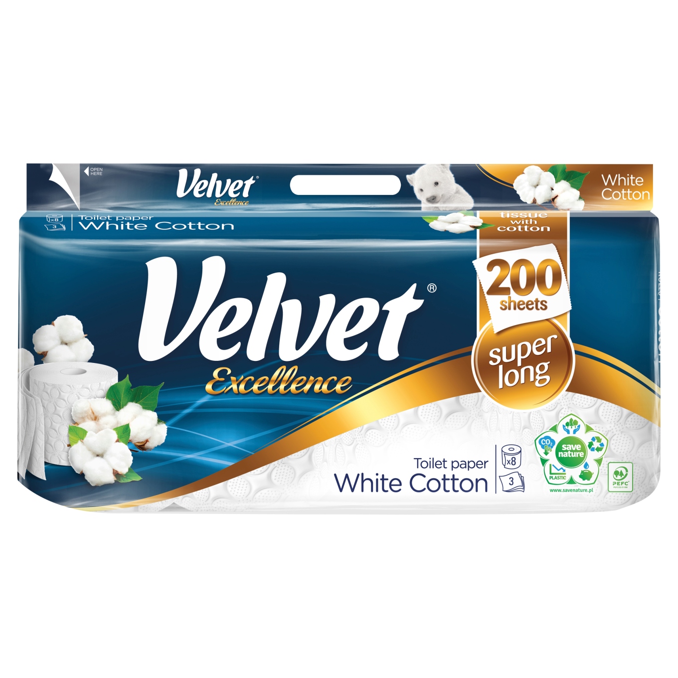 

Velvet Excellence White Papier toaletowy 8 rolek