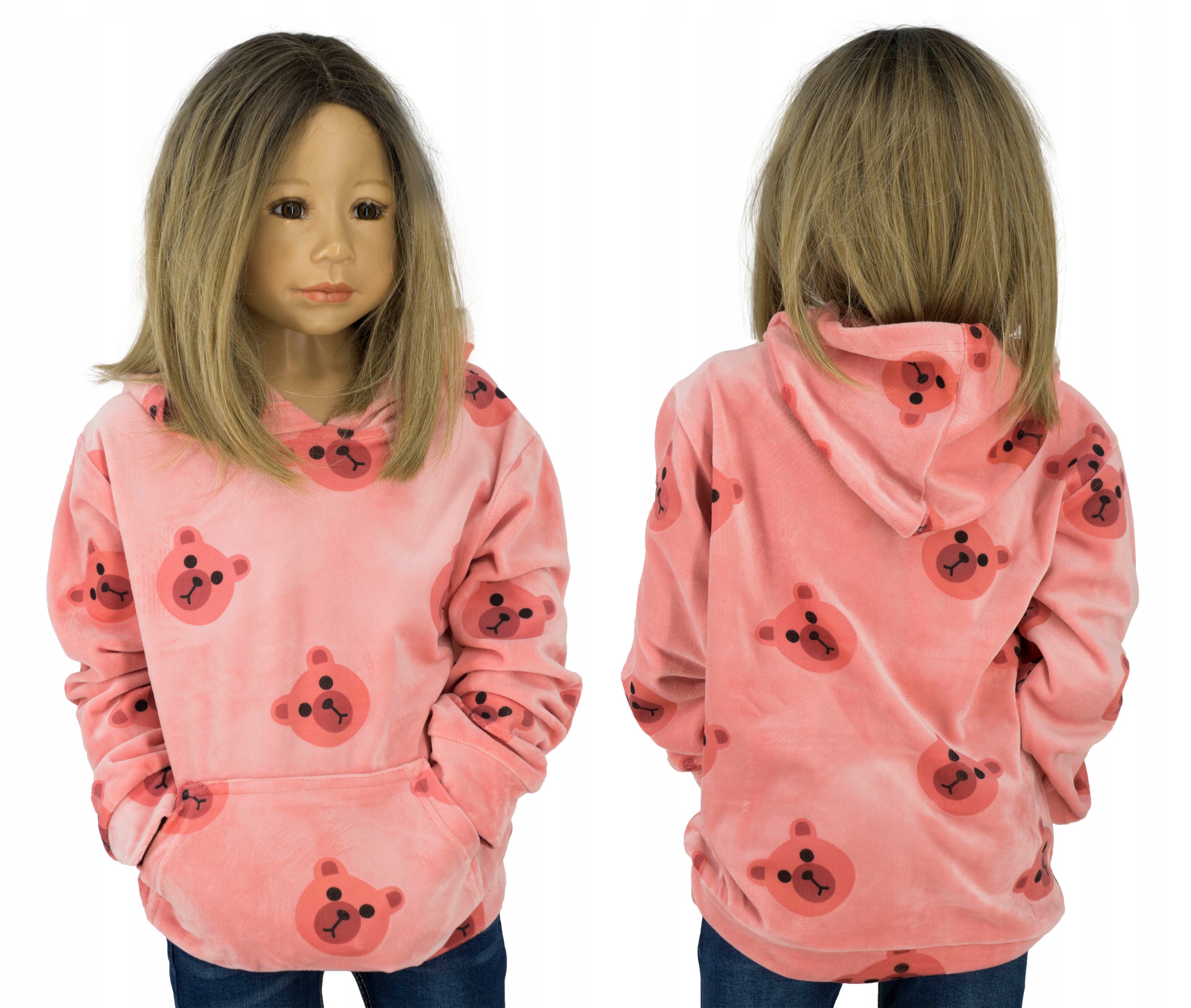 

P353 Bluza welurowa misie rozmiar 134/140