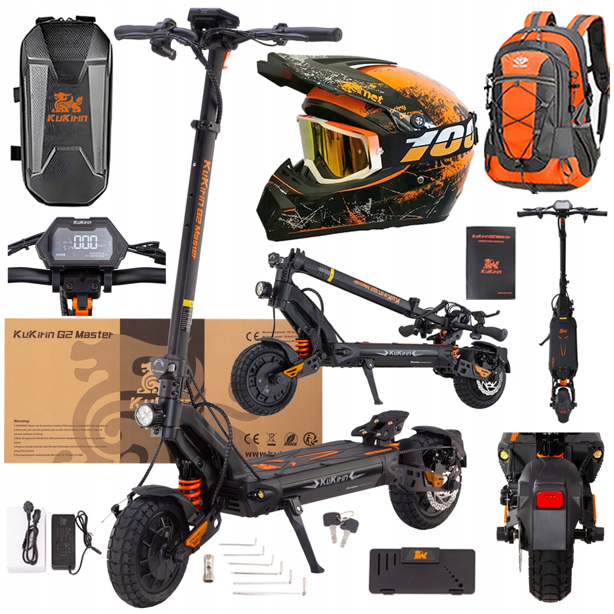 Kukirin G2 Master elektrické vozidlo 2000W 52V 20.8AH 70KM 60KM/H +Dárek