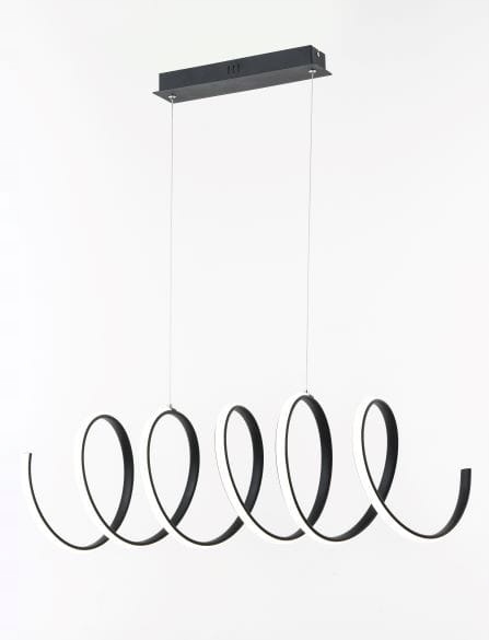 Závesná lampa Ribbon 336401-02 čierna matná Led